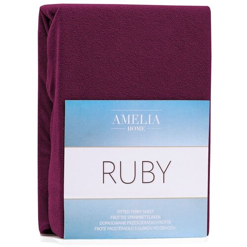AmeliaHome Plahta s gumom Ruby 140-160x200 cm, bordo Cene