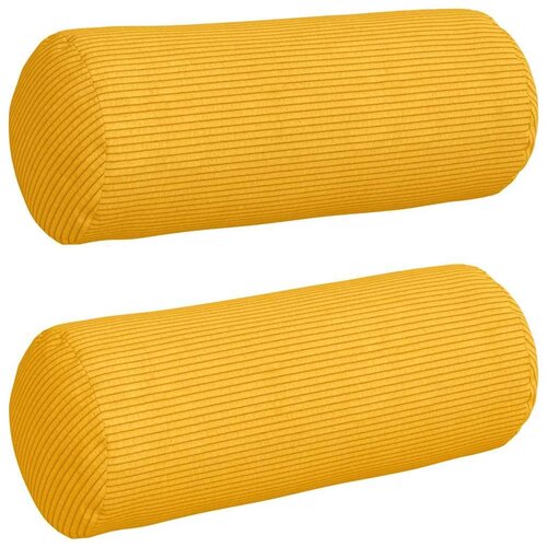 VidaXL valjkasti jastučići 2 pcs svijetlo žuta &amp;Oslash; 15 x 40 cm Slike
