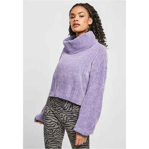 UC Ladies Women's short chenille sweater lavender
