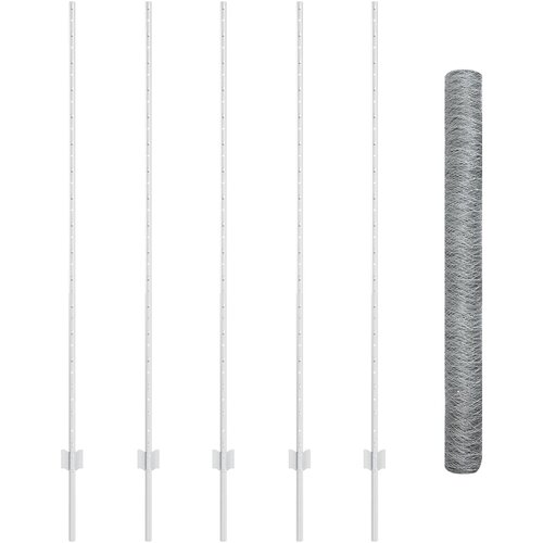 vidaXL Ograjni stebri 10 kos U-kanal 160 cm Galvanizirano jeklo, Šesterokotna ograja 1.6x10 m Galvanizirano jeklo Cene