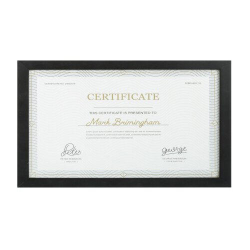 Master Okvir za certifikate MDF 47x26cm M0016 crni Cijene