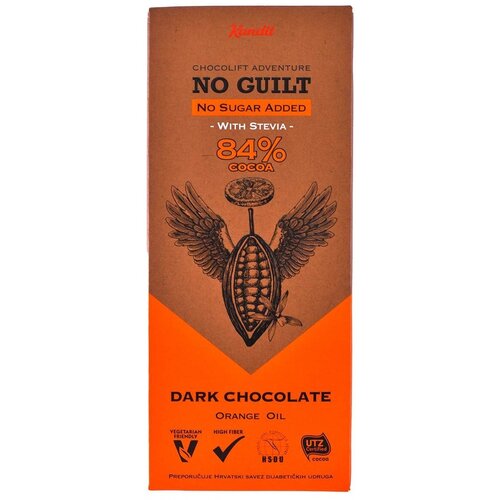 Kandit No Guilt crna čokolada 84% kakao bez dodatog šećera 80g Cene