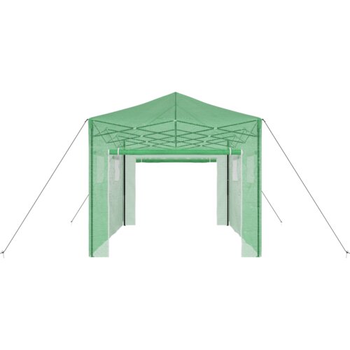 vidaXL Rastlinjak s streho Zelena 290 x 430 x 315 cm Jeklo Cene
