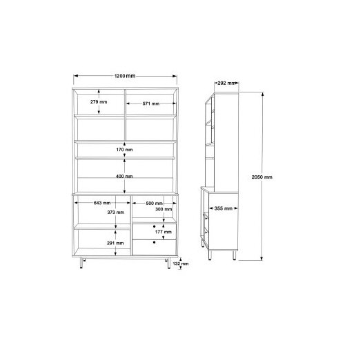 Hanah home RE7-W white multi purpose cabinet Cene