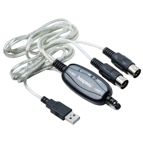 Bespeco BMUSB100 Transparentna 2 m USB kabel