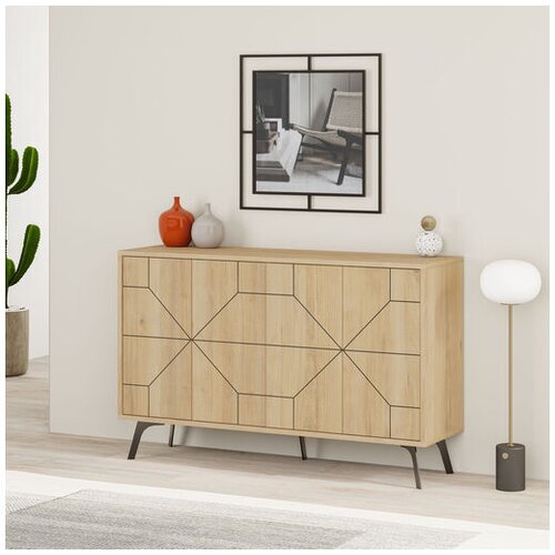 Hanah home Komoda s ladicama Dune 123x62.4x35cm Hrast Cijene