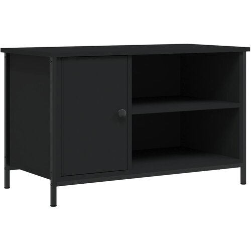 Maison Chic TV omarica - TV enota - Televizijska omarica črna 80x40x50 cm inženirski les, (21699270) Cene