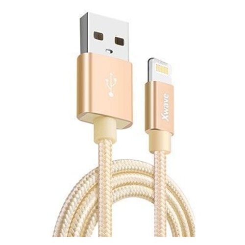 X Wave kabl USB Iphone 3A ALU 2m pleteni Gold Cene