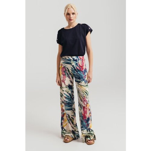 Legendww &amp;scaron;iroke ženske pantalone od viskoze sa apstraktnim printom 2373-9792-95 Slike