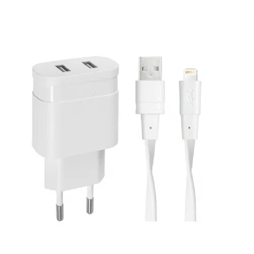 Rivacase hišni polnilec PS4125 WD2 3,4A + podatkovno polnilni kabel Lightning Apple iPhone 13 - bel Cene