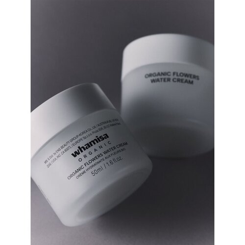 Whamisa Organic Flowers Water Cream lahka vlažilna krema za dehidrirano kožo 50 ml Slike