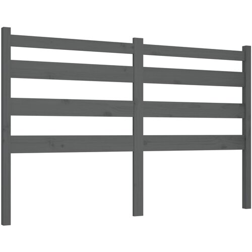 Maison Chic posteljno vzglavje - vzglavna omarica - nočna omarica sivo 166x4x100 cm trdna borovina, (21705321) Slike