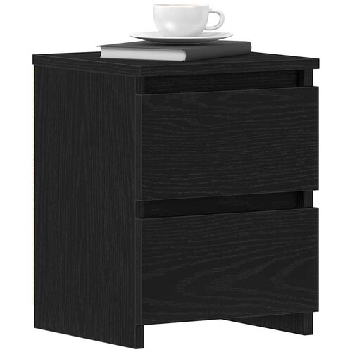 Noćni ormar 2 pcs Crni hrast 30 x 30 x 40 cm Konstruirano drvo Slike
