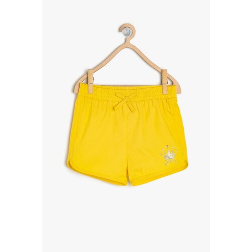 Koton Yellow Baby Girl Glitter Detailed Shorts Cene