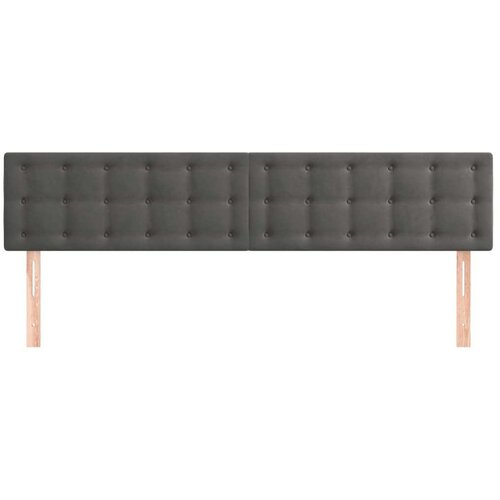  Uzglavlja 2 kom tamnosiva 90x5x78/88 cm bar&amp;scaron;unasta Slike