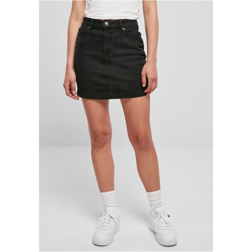 UC Ladies Women's Organic Stretch Denim Mini Skirt Black Washed Cene