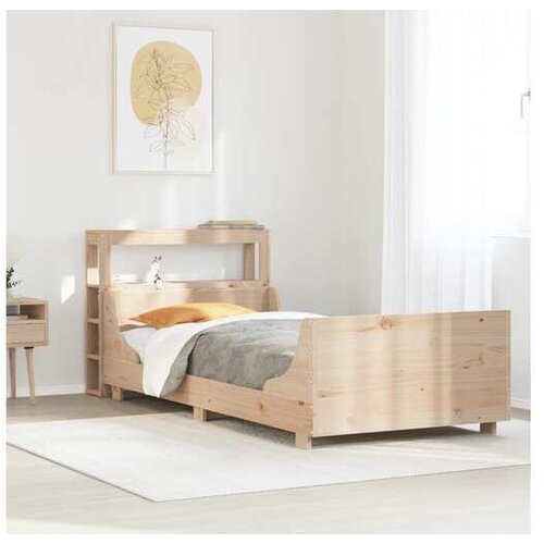VidaXL Okvir kreveta bez madraca 90 x 200 cm od masivne borovine Slike