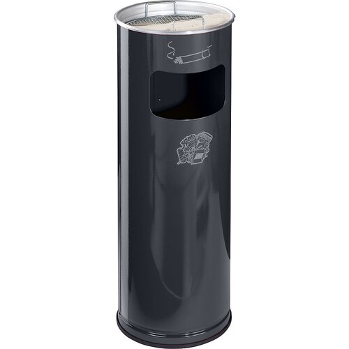 VAR Kombiniran pepelnik, prostornina 17 l, VxØ 660 x 230 mm, jeklo, antraciten Cene