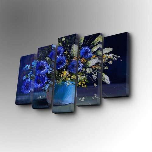 Wallity 5PUC-147 multicolor decorative canvas painting (5 pieces) Cene