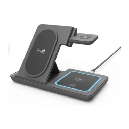 Gembird TA-WPC31A-01-BK Sklopivi beži&amp;egrave;ni punja&amp;egrave; 3 u 1, 15 W, Apple Watch, crni Slike
