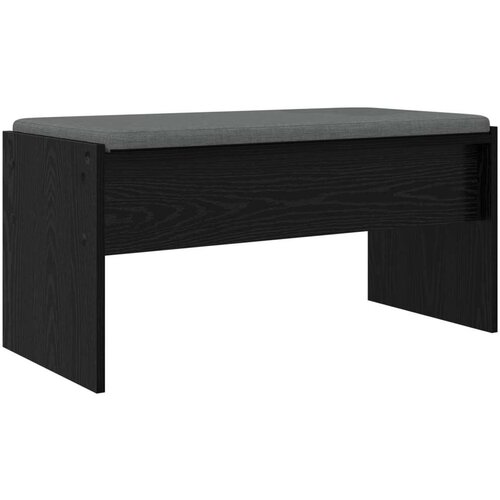  Klupa za hodnik s jastukom Crni hrast 80 x 38 x 46 cm Slike