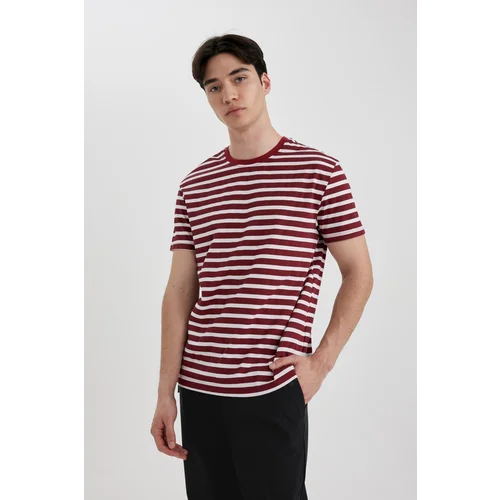 Defacto Regular Fit Crew Neck Striped Top