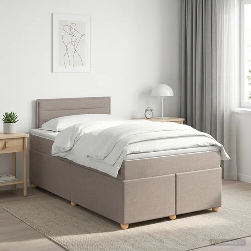  Boxspring krevet s madracem Sivosmeđa 120 x 190 cm Tkanina - Sivosmeđa 120 x 190 cm Dizajn linija Cene