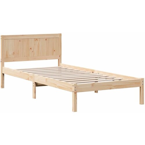 vidaXL Konstrukcija postelje Rjava 90 x 200 cm Trden borov les, (5000022970) Cene
