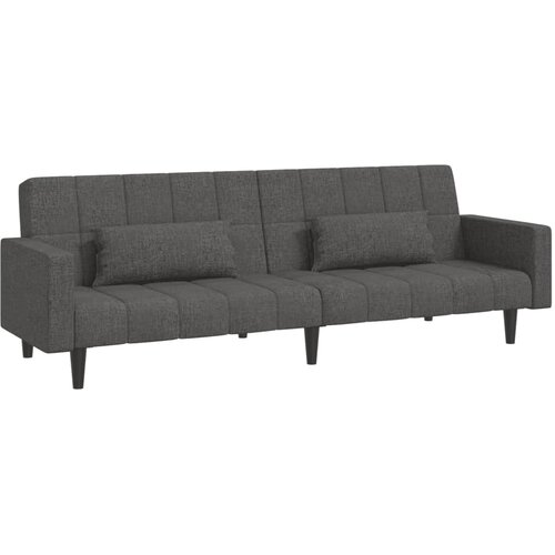 Maison Chic kavč - Sofa - Kanape dvosed z ležiščem in dvema blazinama temno sivo blago, (21727922) Cene