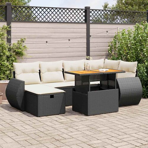  8-dijelni set vrtnih sofa od poliratana s jastucima crni bagrem Cene