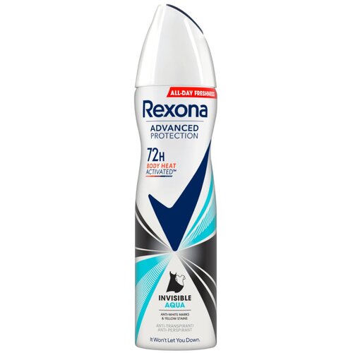 Rexona Advanced Protection Invisible antiperspirant v pr&amp;scaron;ilu 72 ur Aqua 150 ml Slike