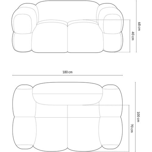 Cosmopolitan Design Smeđa sofa 180 cm Loretto &amp;ndash; Slike