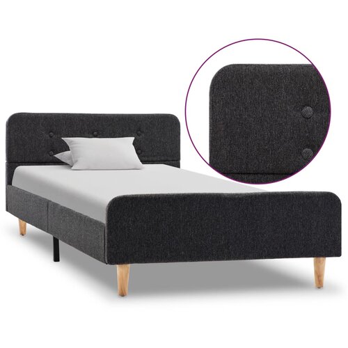 vidaXL Posteljni okvir temno sivo platno 100x200 cm Cene