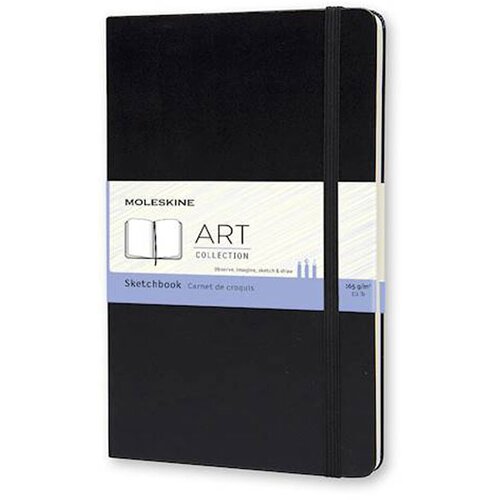 Moleskine Beležnica Sketching LG trde platnice, črna – brezčrtna Cene