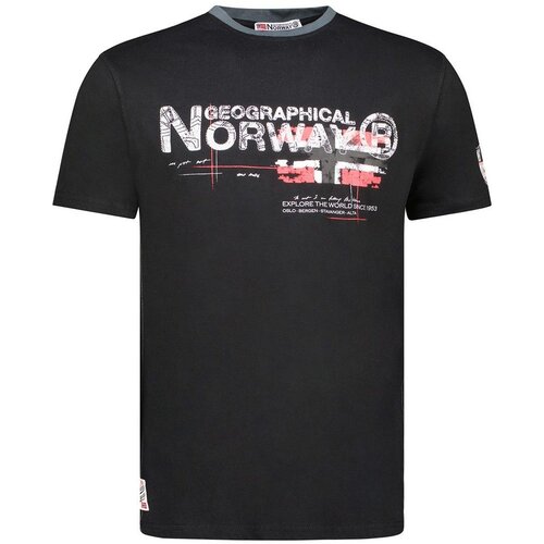 Geographical Norway Mu&scaron;ka majica kratkih rukava Jisland Db Men 254, Crna Cene