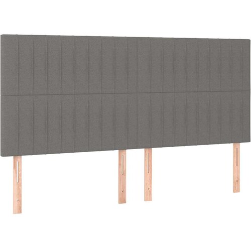  box spring s madracem LED tamnosivi 200x200 cm tkanina Slike