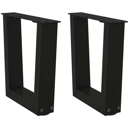 VidaXL Noge za klub stolić V-oblika 2 kom Crne 30 x (30-31,3) cm Čelik Slike