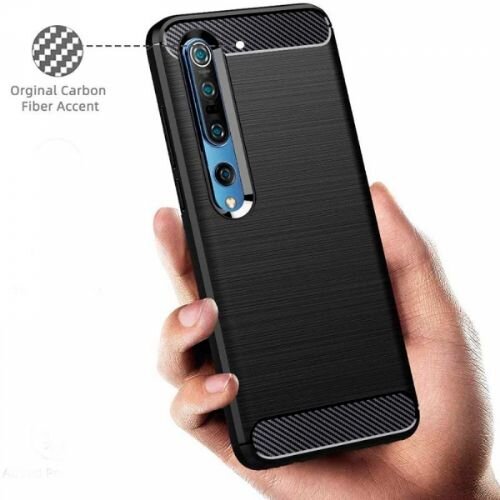 Nillkin silikonski ovitek za xiaomi mi 10 / 10 pro - mat carbon črn Slike