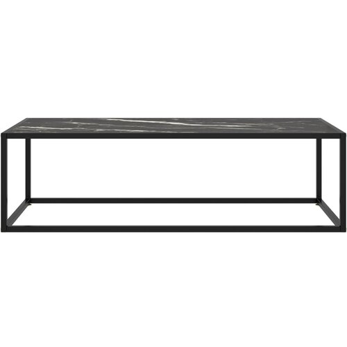 Maison Chic Klubska mizica - kavna mizica - Nizka mizica črna s črnim marmornim steklom 120x50x35 cm, (21754515) Slike