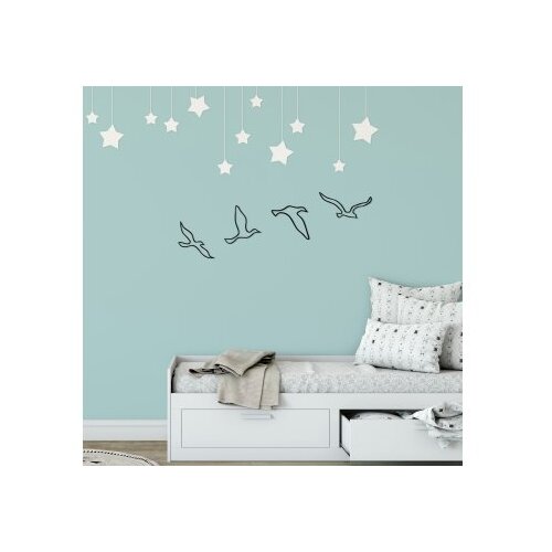 Wallity Zidna dekoracija Ptice-486, Crna Slike