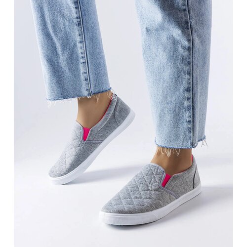 Gemre Gray Quilted Slip-On Sneakers Gregory Slike