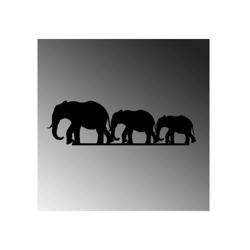 Wallity zidna dekoracija Elephant 070, 15x50cm, Crna Cene
