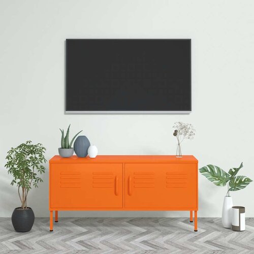 TV ormarić narančasti 105 x 35 x 50 cm čelični Cijene