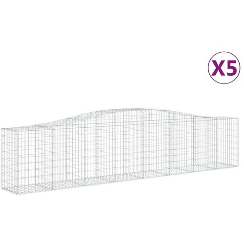  Lučne gabionske košare 5 kom 400x50x80/100 cm pocinčano željezo Cijene