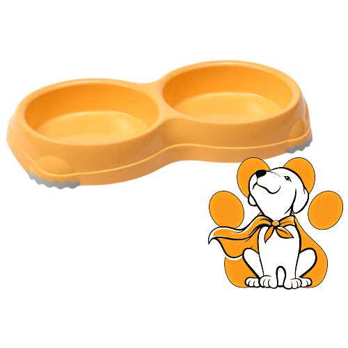 Moderna double Smarty Bowl X-Small Apricot 2x200ml, Činija Za Pse i Mačke Cene