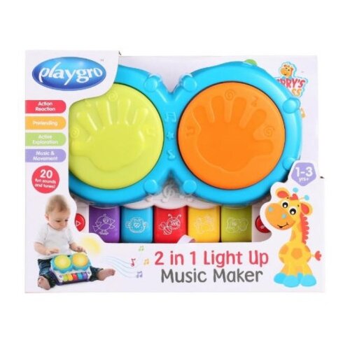Playgro svetleća muzička igračka 2u1,bubanj ( A084047 ) Cene