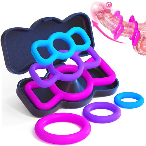 SuperLove Premium Liquid Silicone Cock Ring Set Cene