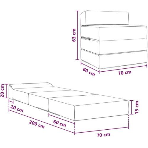 SOFA na razvlačenje Svijetlozeleni sivi 200 x 70 x 15 cm - Svijetlo zelena siva 200 x 70 x 15 cm Bar&scaron;unasta tkanina Cijene