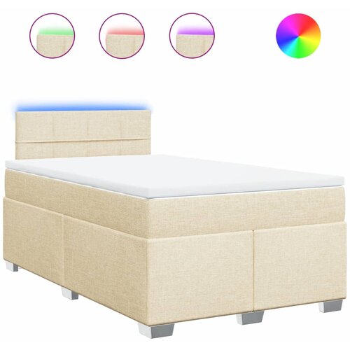 Maison Chic Box spring postelja - Vzmetna postelja z vzmetnico krem 120x200 cm blago SL16501, (21883080) Cene