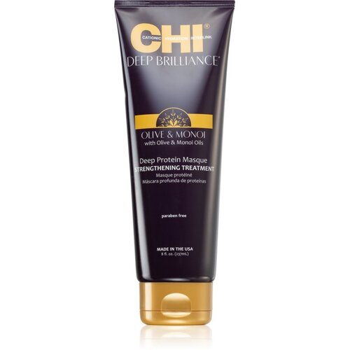 Farouk Systems CHI Deep Brilliance Deep Protein Masque krema za suhe in po&amp;scaron;kodovane lase 237 ml Slike